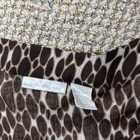 Cute vintage y2k leopard print babydoll wrap blouse top - Picture 7 of 7